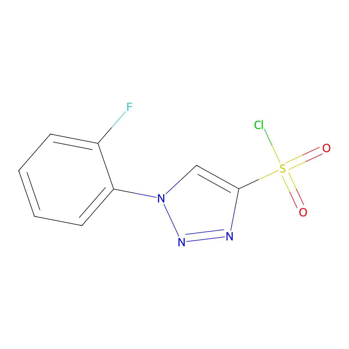 1-(2-Fluorophenyl)-1H-1,2,3-triazole-4-sulfonyl chloride molecular structure, CAS 2059932-11-3