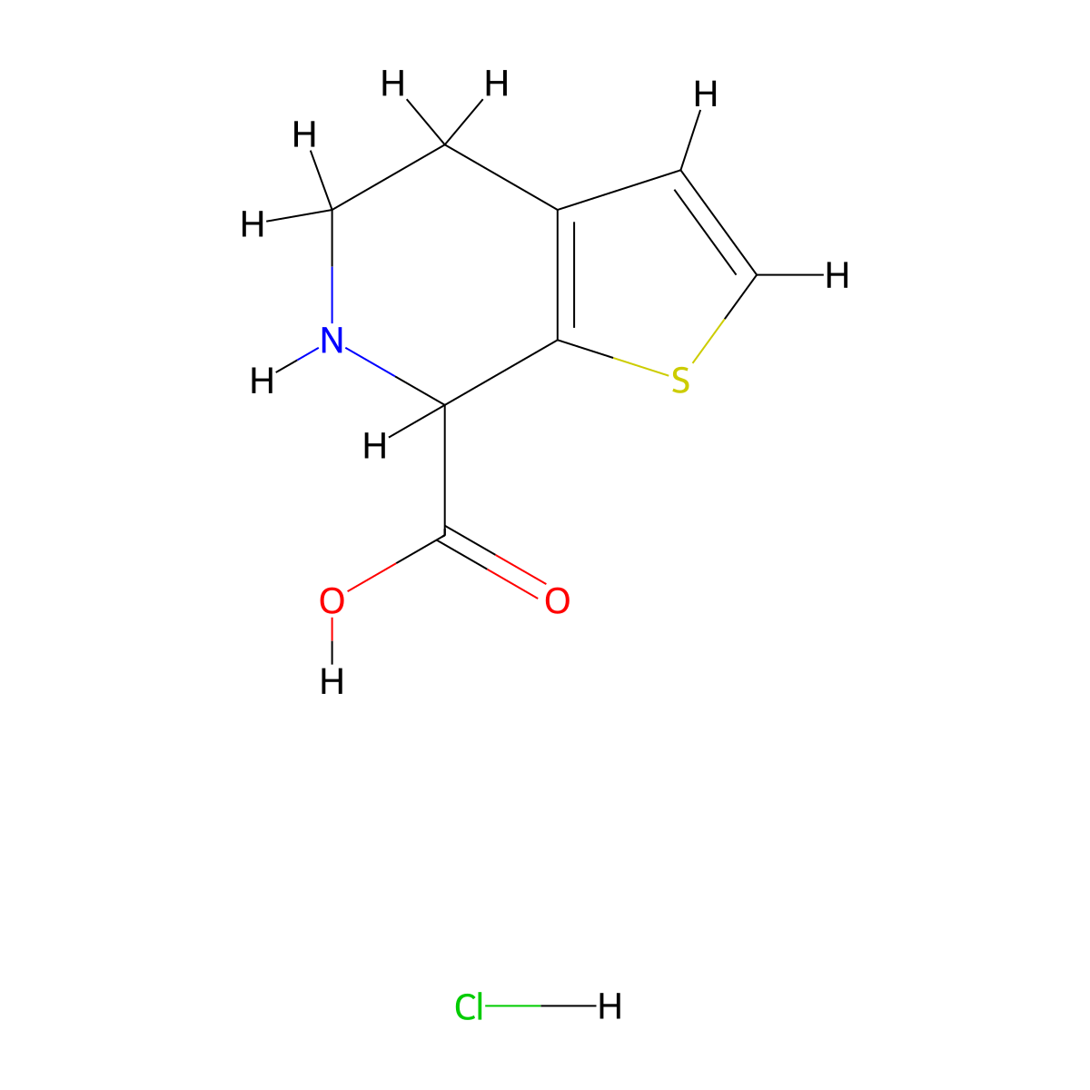 4H,5H,6H,7H-thieno[2,3-c]pyridine-7-carboxylic acid hydrochloride molecular structure, CAS 2059932-32-8