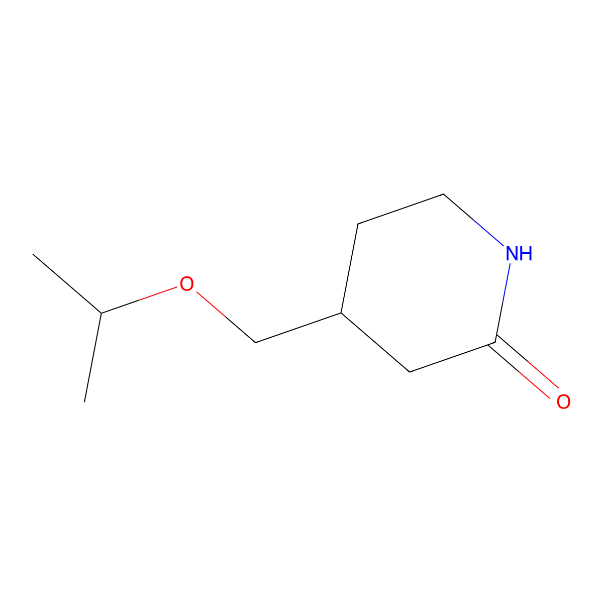 4-[(Propan-2-yloxy)methyl]piperidin-2-one molecular structure, CAS 2059932-35-1
