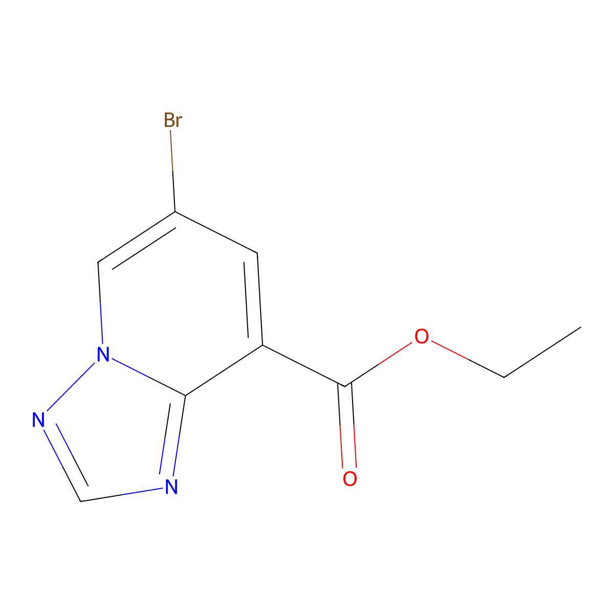 Ethyl 6-bromo-[1,2,4]triazolo[1,5-a]pyridine-8-carboxylate molecular structure, CAS 2059932-43-1