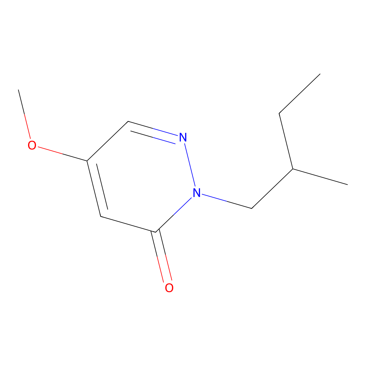 5-Methoxy-2-(2-methylbutyl)-2,3-dihydropyridazin-3-one molecular structure, CAS 2059932-53-3