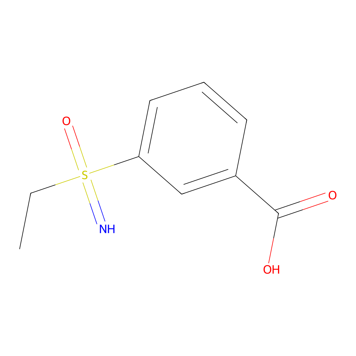 3-[Ethyl(imino)oxo-lambda6-sulfanyl]benzoic acid molecular structure, CAS 2059932-63-5