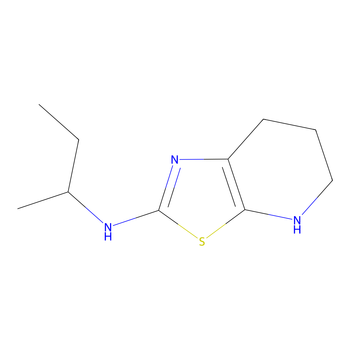 N-(Butan-2-yl)-4H,5H,6H,7H-[1,3]thiazolo[5,4-b]pyridin-2-amine molecular structure, CAS 2059932-69-1
