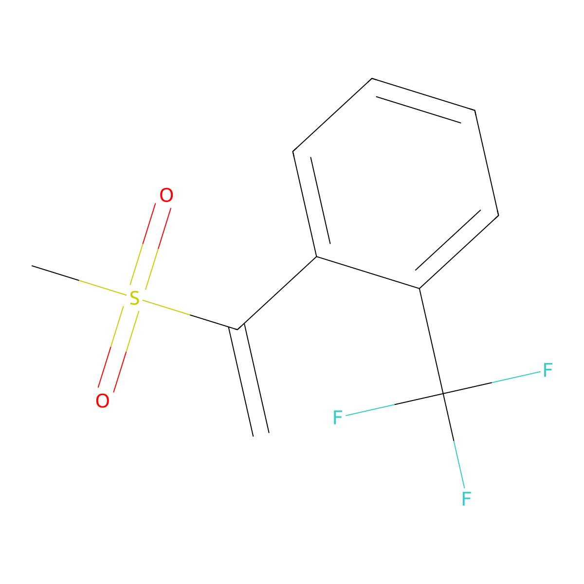 1-(1-Methanesulfonylethenyl)-2-(trifluoromethyl)benzene molecular structure, CAS 2059932-73-7