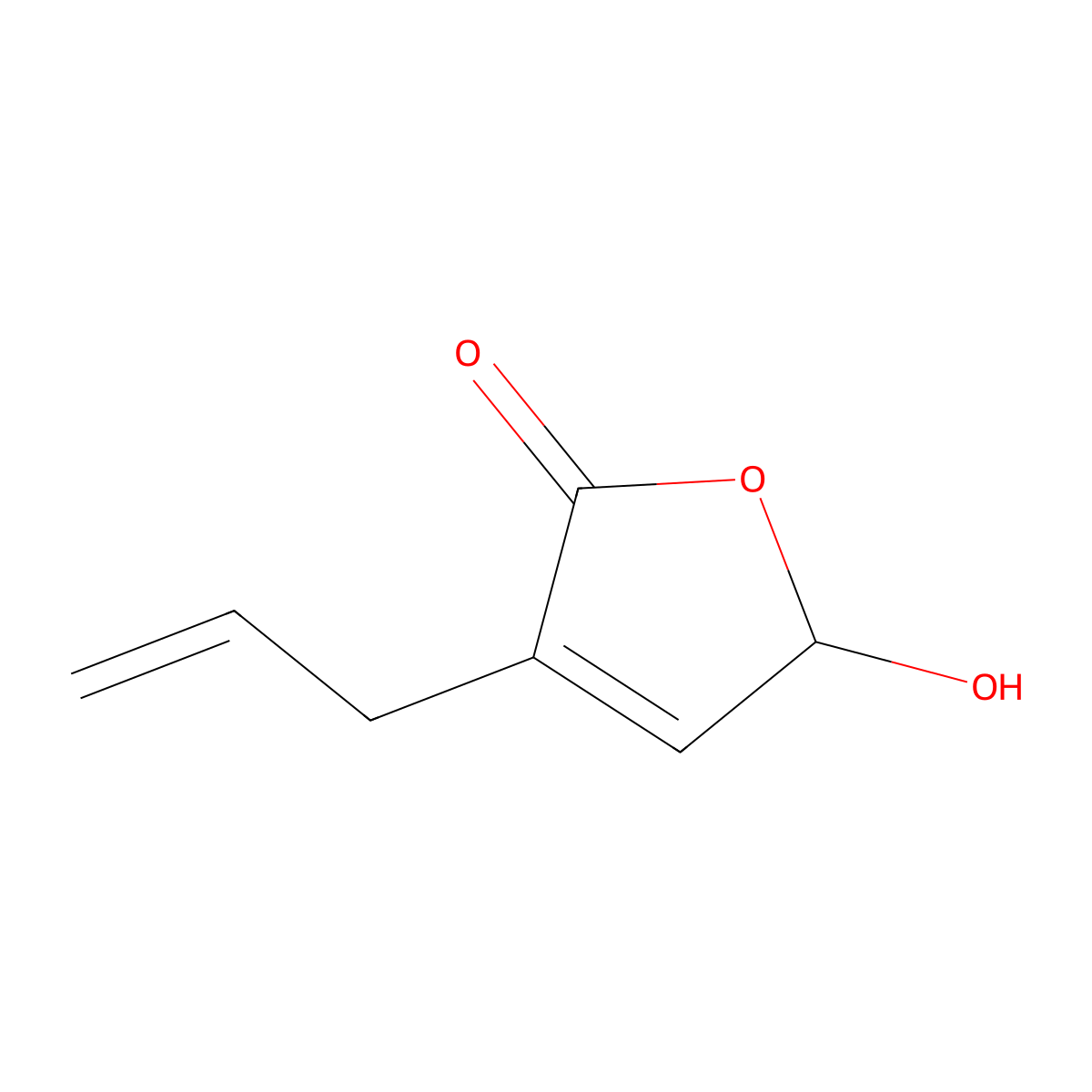 5-Hydroxy-3-(prop-2-en-1-yl)-2,5-dihydrofuran-2-one molecular structure, CAS 2059932-82-8