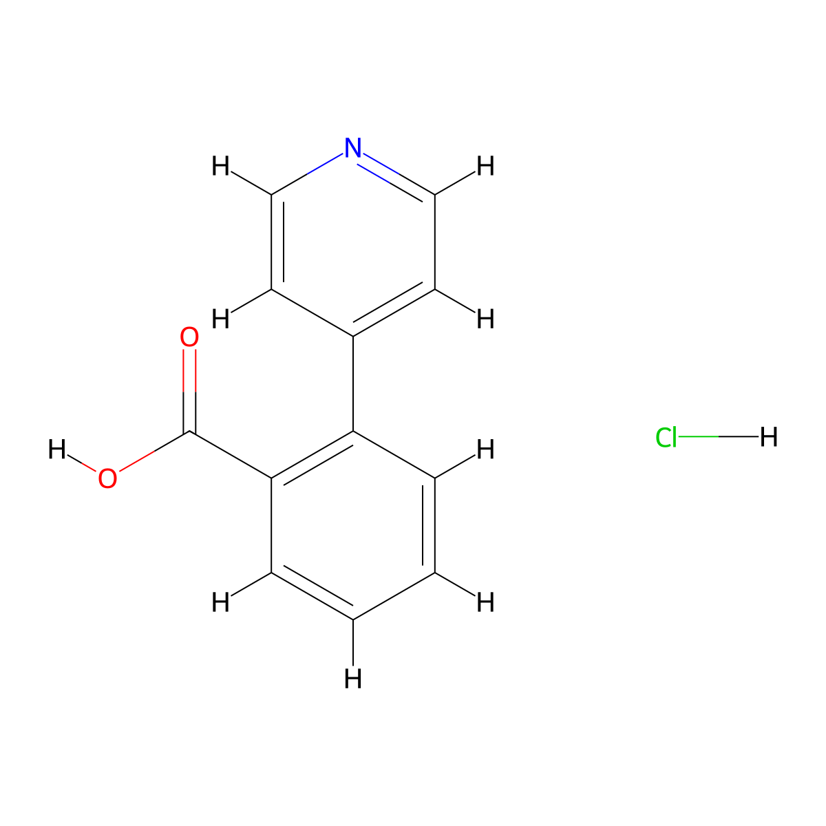 2-(Pyridin-4-yl)benzoic acid hydrochloride molecular structure, CAS 2059932-87-3
