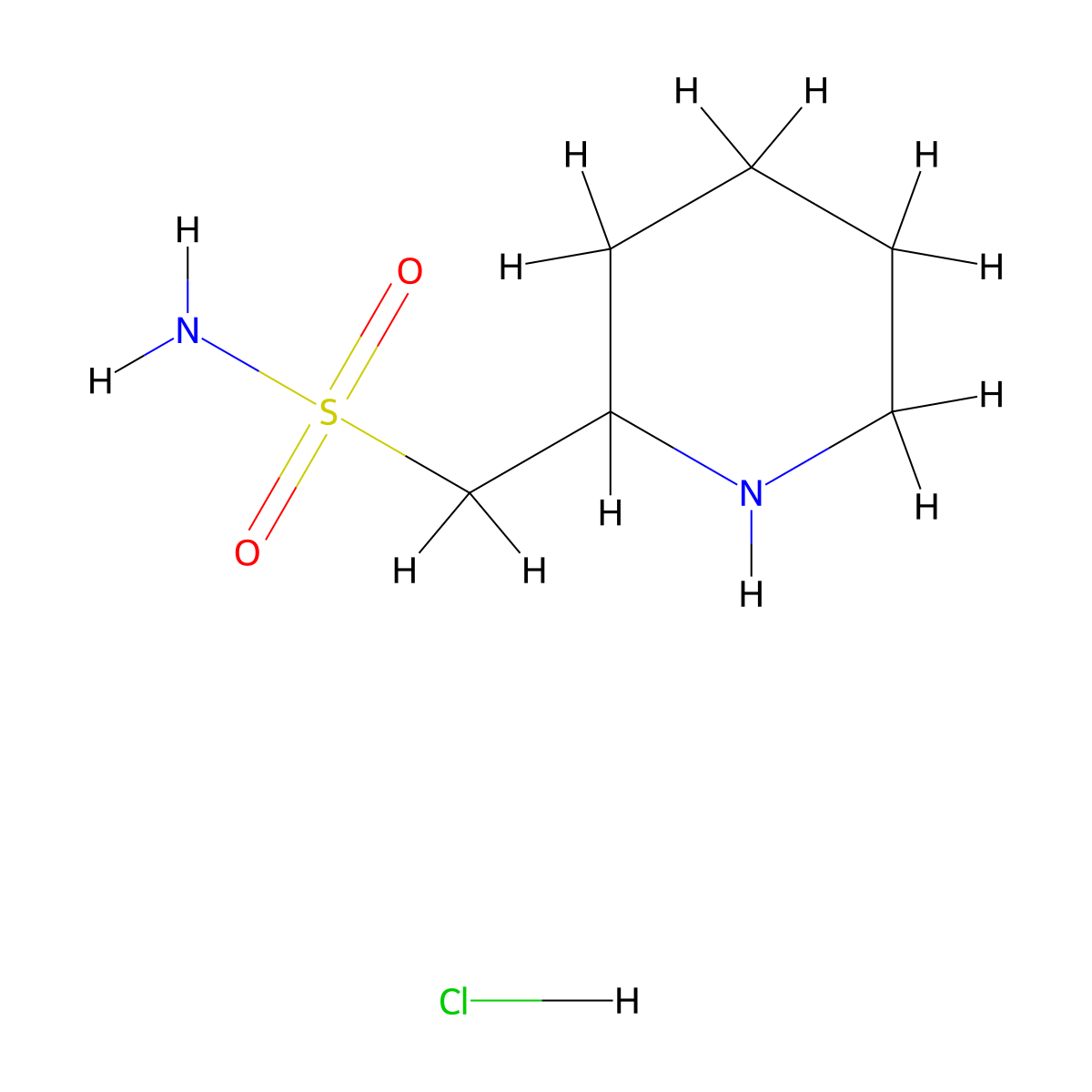 (Piperidin-2-yl)methanesulfonamide hydrochloride molecular structure, CAS 2059932-99-7
