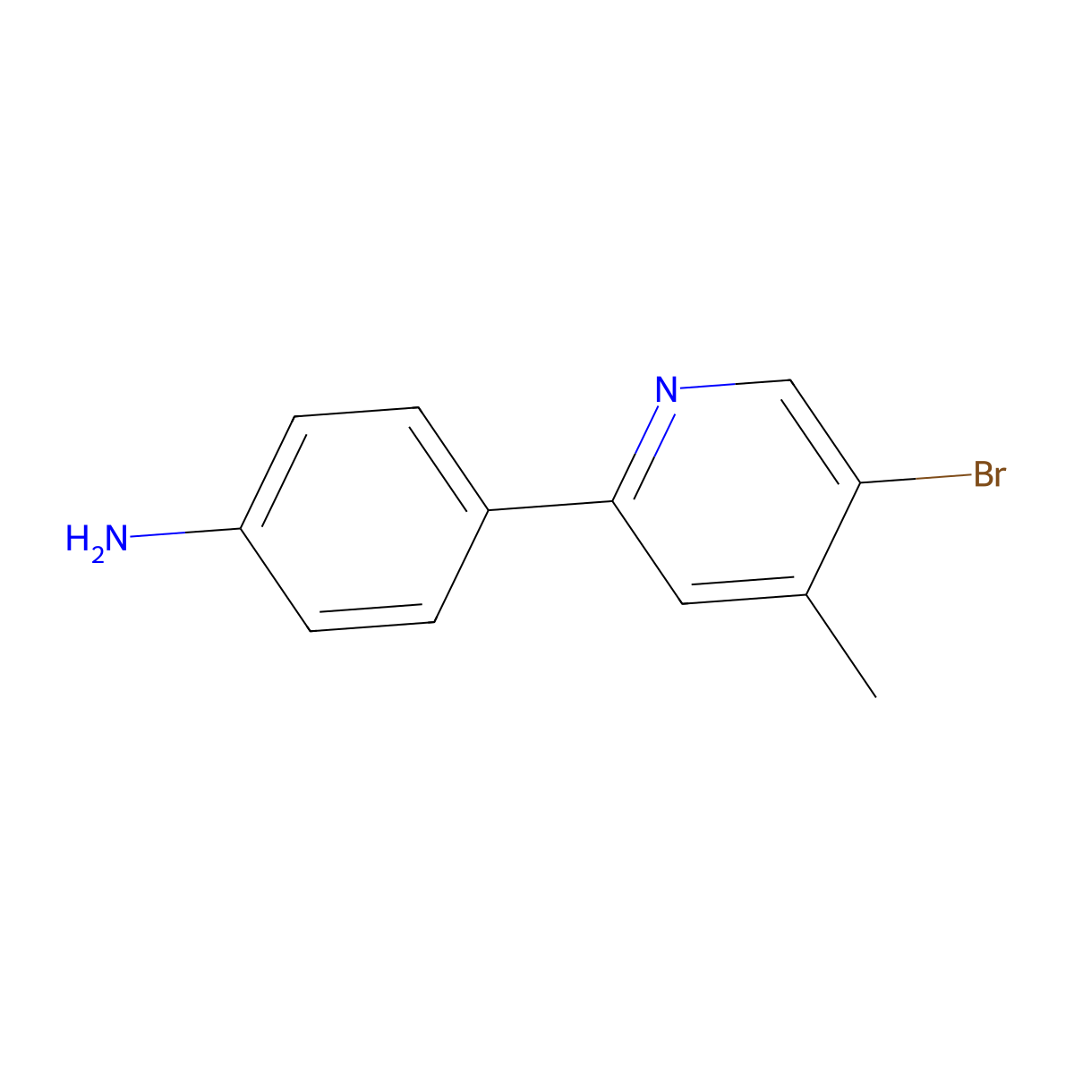 4-(5-Bromo-4-methylpyridin-2-yl)aniline molecular structure, CAS 2059933-01-4