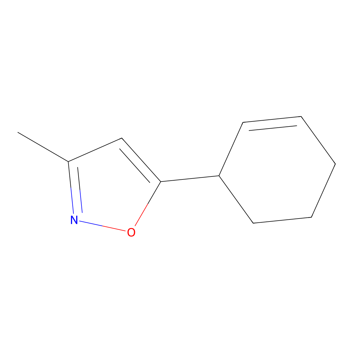 5-(Cyclohex-2-en-1-yl)-3-methyl-1,2-oxazole molecular structure, CAS 2059933-04-7