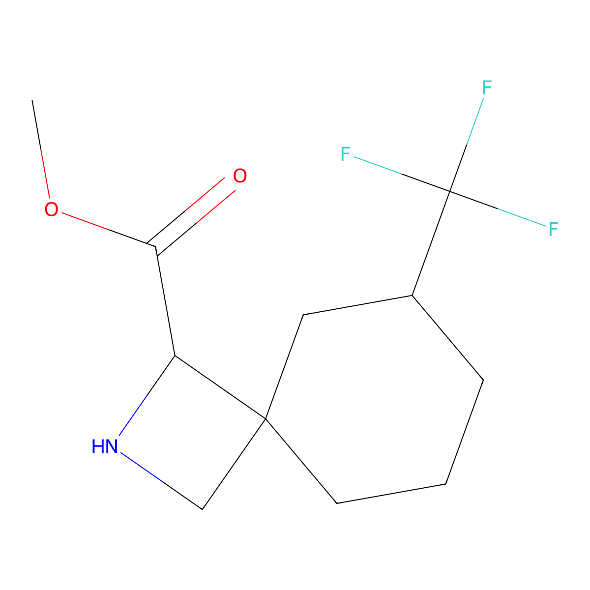 Methyl 6-(trifluoromethyl)-2-azaspiro[3.5]nonane-1-carboxylate molecular structure, CAS 2059933-40-1
