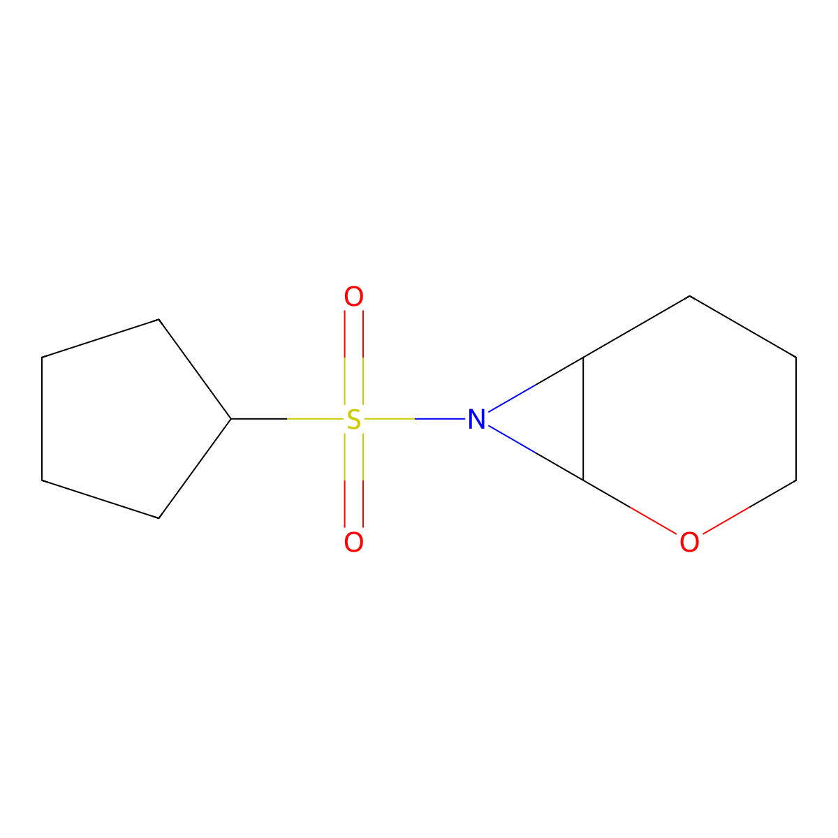 7-(Cyclopentanesulfonyl)-2-oxa-7-azabicyclo[4.1.0]heptane molecular structure, CAS 2059933-41-2