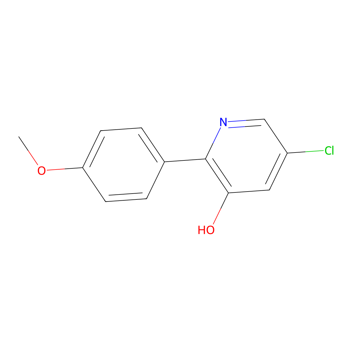 5-Chloro-2-(4-methoxyphenyl)pyridin-3-ol molecular structure, CAS 2059933-66-1