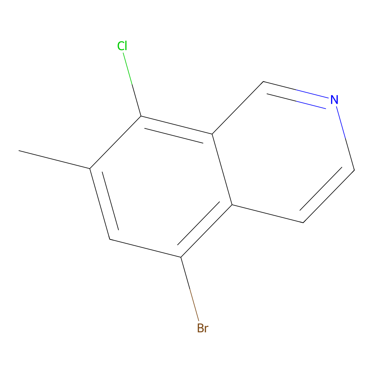 5-Bromo-8-chloro-7-methylisoquinoline molecular structure, CAS 2059933-69-4