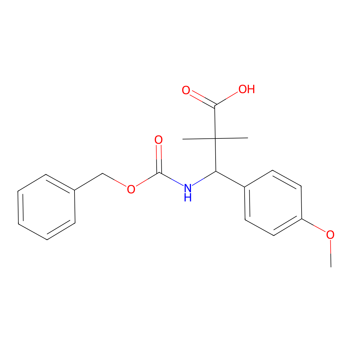 3-{[(Benzyloxy)carbonyl]amino}-3-(4-methoxyphenyl)-2,2-dimethylpropanoic acid molecular structure, CAS 2059933-78-5