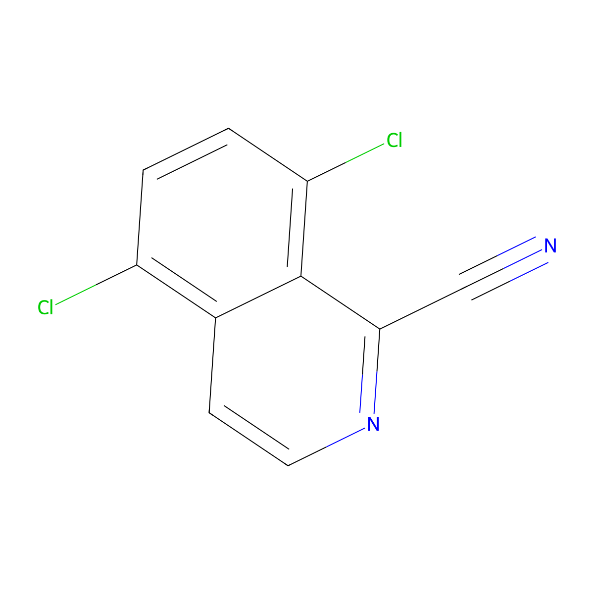 5,8-Dichloroisoquinoline-1-carbonitrile molecular structure, CAS 2059933-81-0