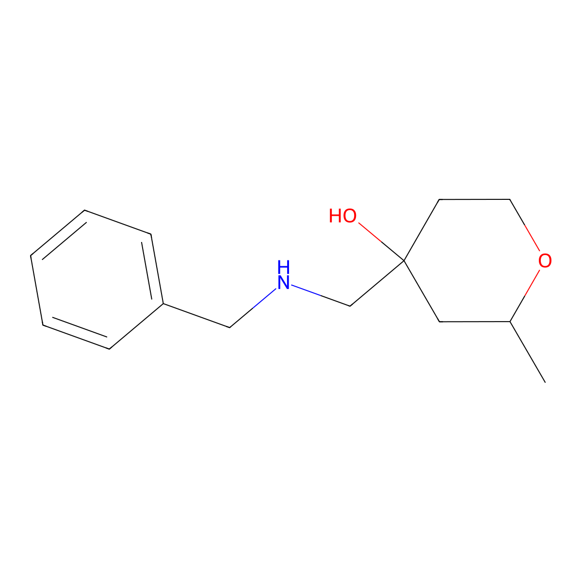 4-[(Benzylamino)methyl]-2-methyloxan-4-ol molecular structure, CAS 2059933-83-2