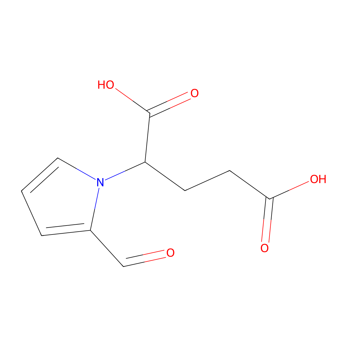 2-(2-Formyl-1H-pyrrol-1-yl)pentanedioic acid molecular structure, CAS 2059933-98-9