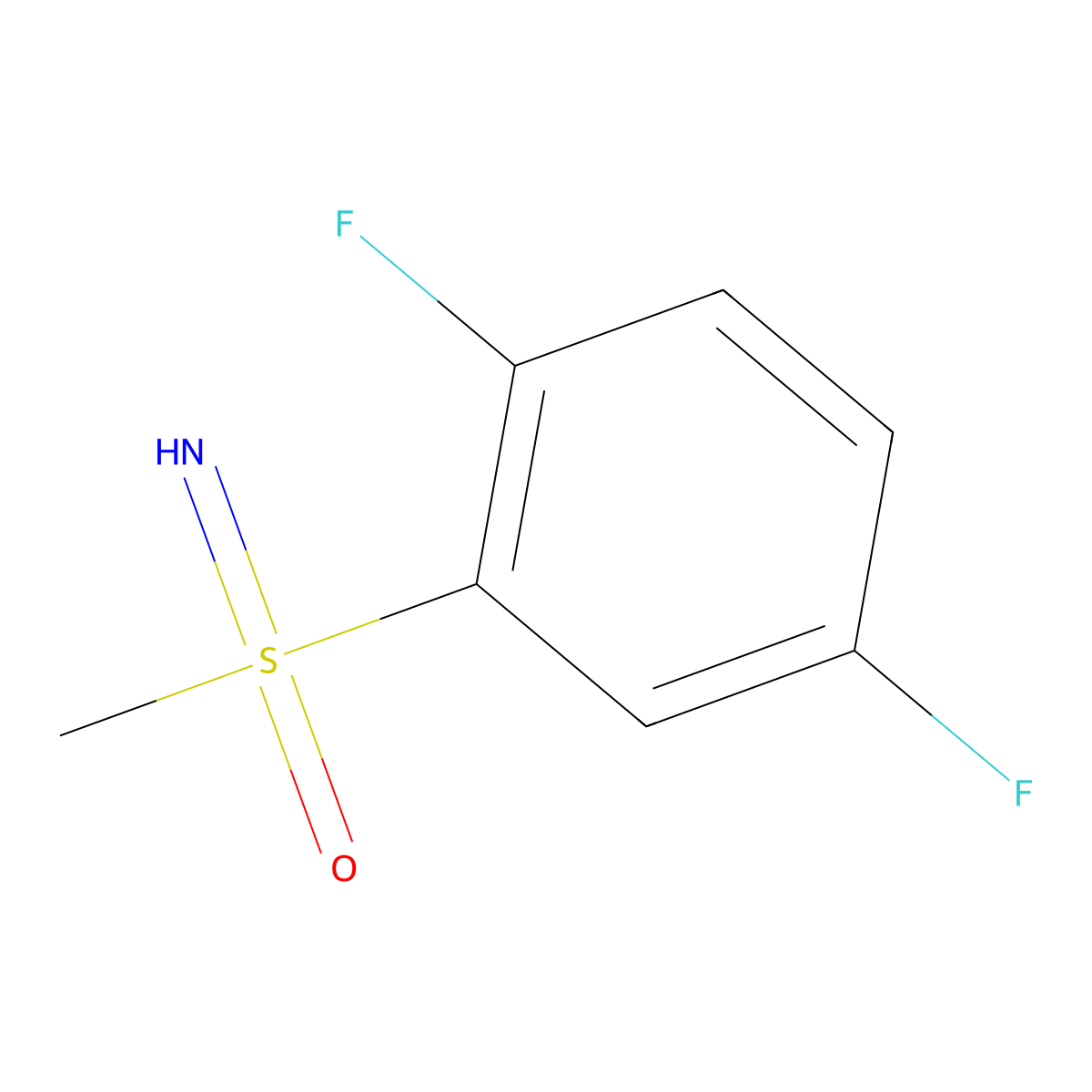 (2,5-Difluorophenyl)(imino)methyl-lambda6-sulfanone molecular structure, CAS 2059934-12-0