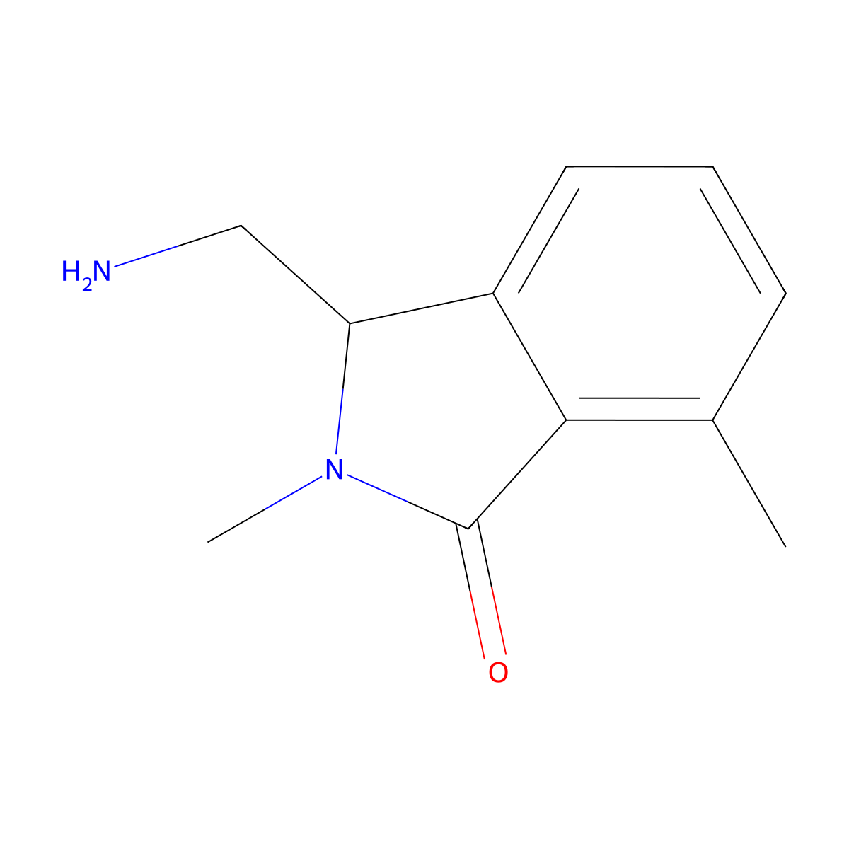3-(Aminomethyl)-2,7-dimethyl-2,3-dihydro-1H-isoindol-1-one molecular structure, CAS 2059934-19-7