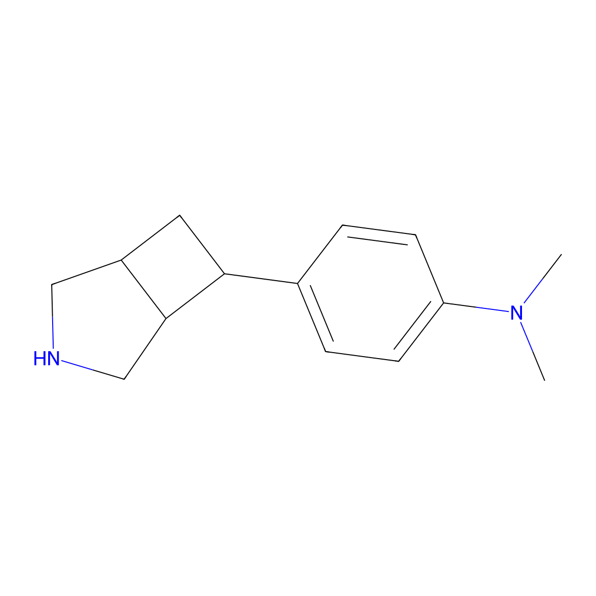 4-{3-azabicyclo[3.2.0]heptan-6-yl}-N,N-dimethylaniline molecular structure, CAS 2059934-57-3