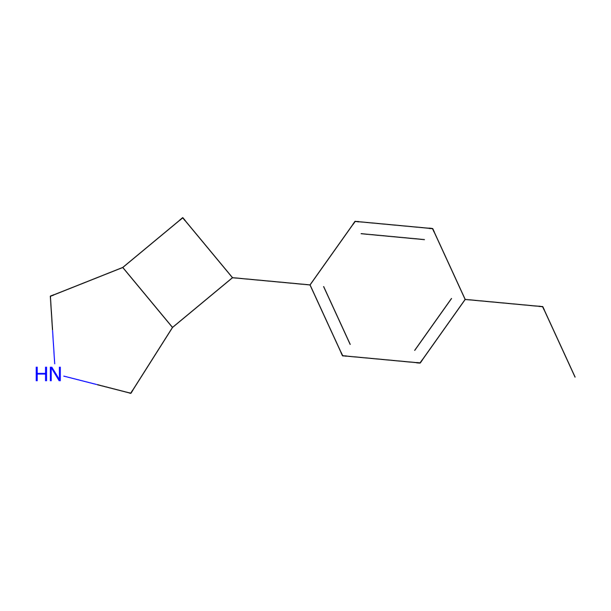 6-(4-Ethylphenyl)-3-azabicyclo[3.2.0]heptane molecular structure, CAS 2059934-65-3