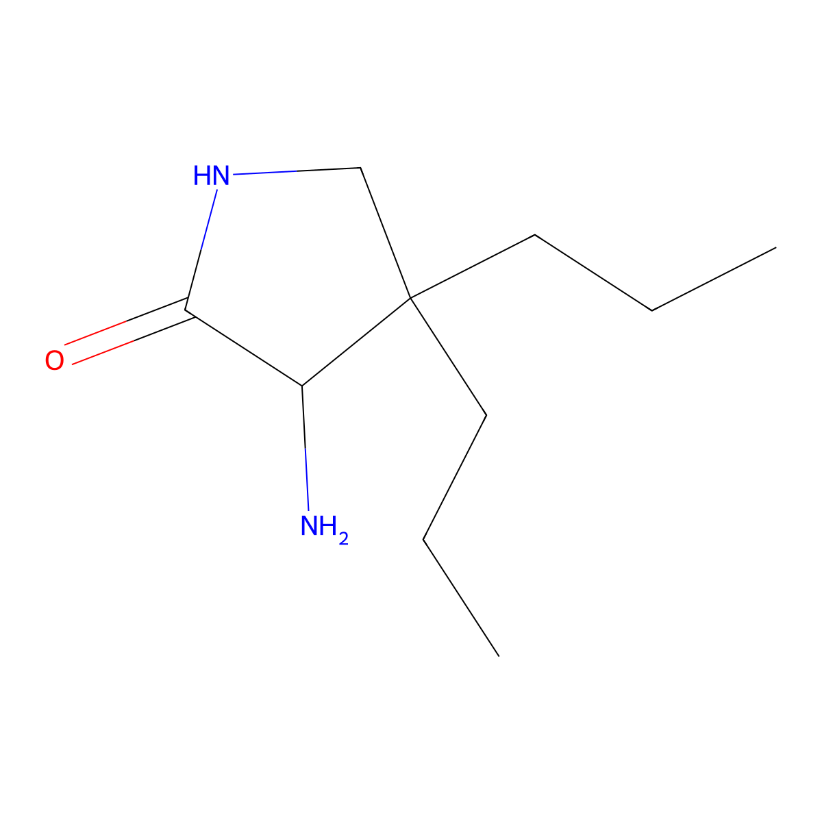 3-Amino-4,4-dipropylpyrrolidin-2-one molecular structure, CAS 2059934-78-8