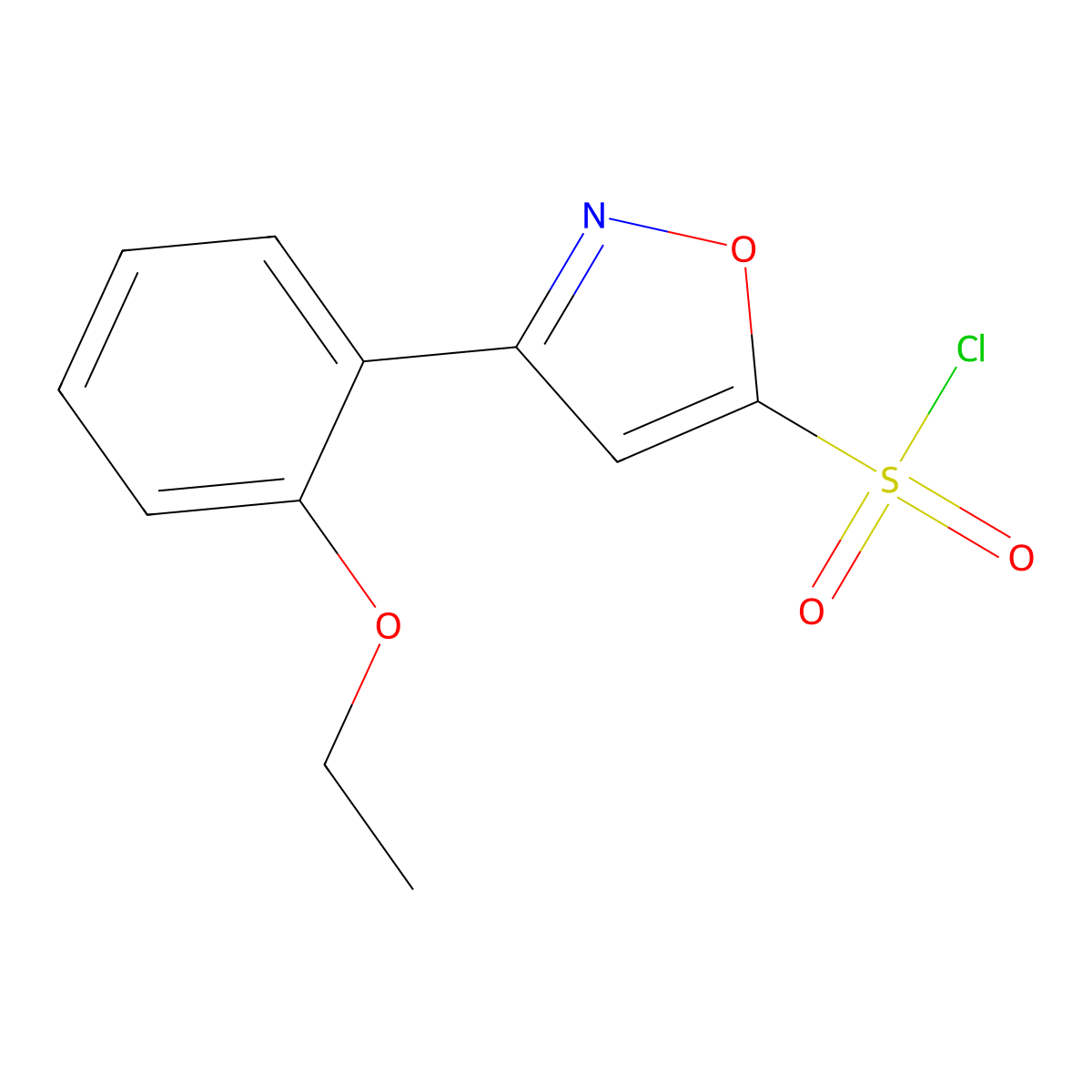3-(2-Ethoxyphenyl)-1,2-oxazole-5-sulfonyl chloride molecular structure, CAS 2059934-87-9