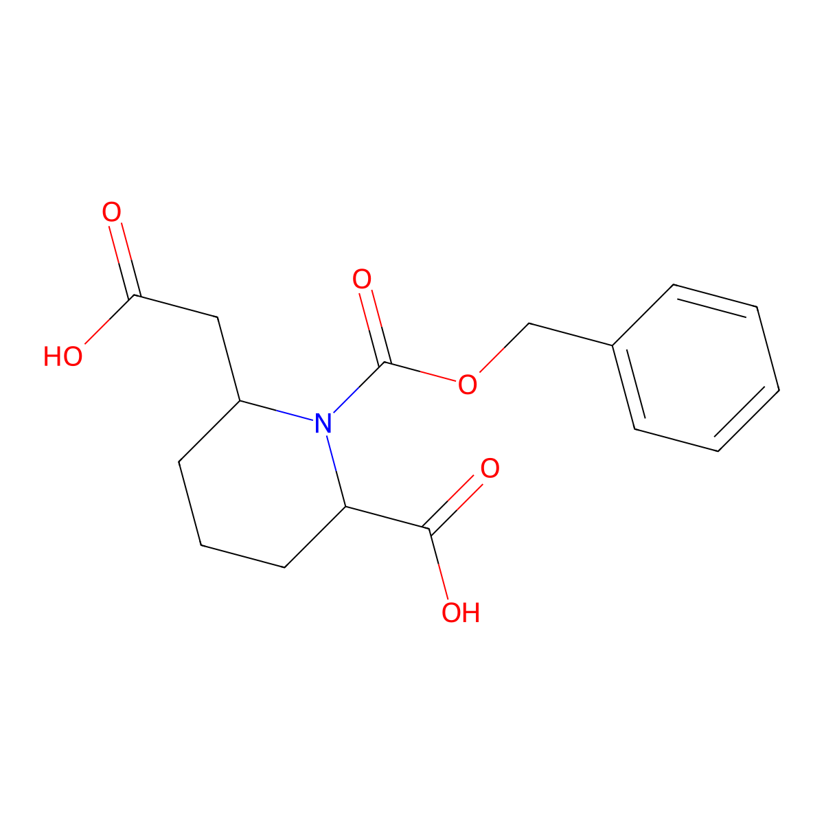 1-[(Benzyloxy)carbonyl]-6-(carboxymethyl)piperidine-2-carboxylic acid molecular structure, CAS 2059934-90-4