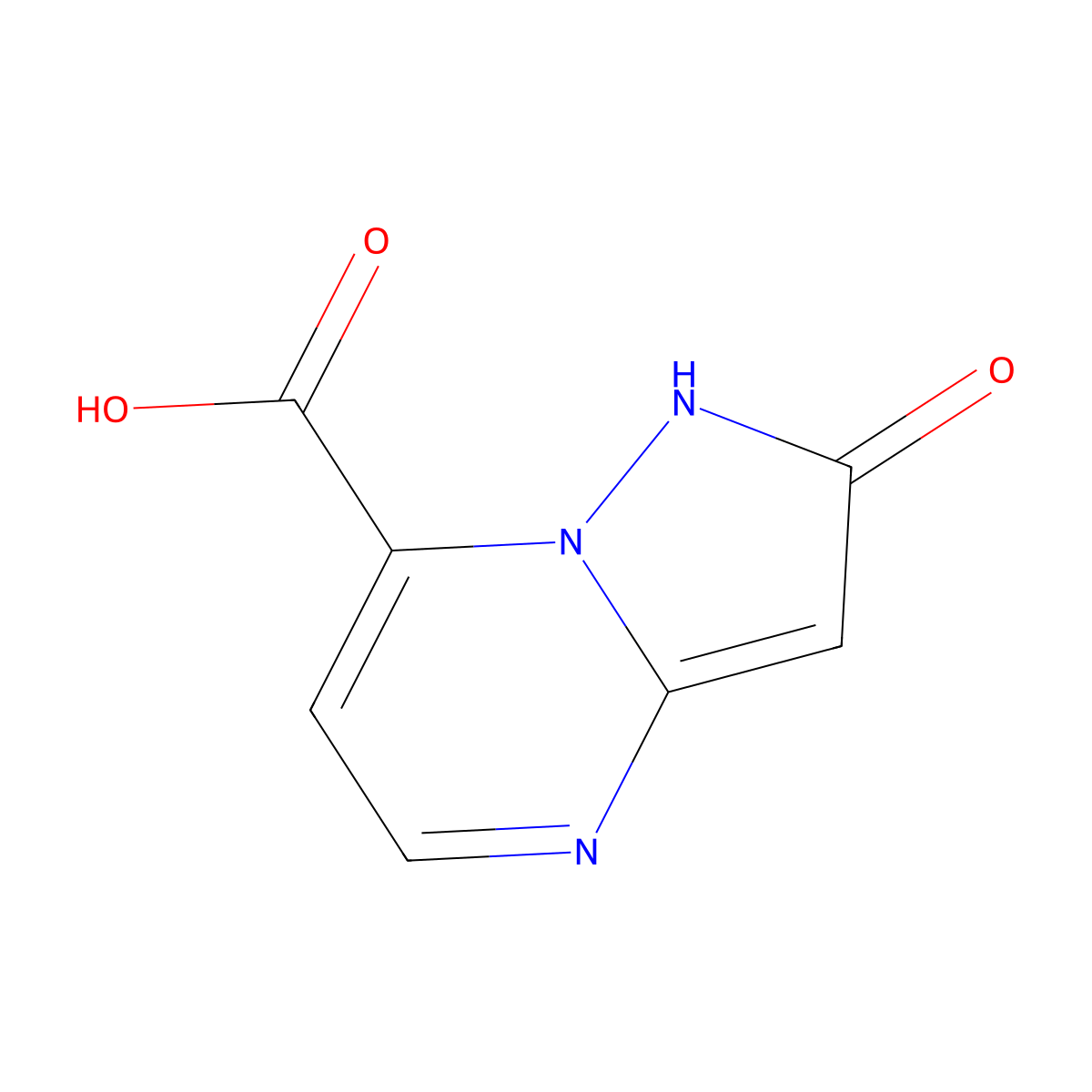 2-Oxo-1H,2H-pyrazolo[1,5-a]pyrimidine-7-carboxylic acid molecular structure, CAS 2059934-93-7