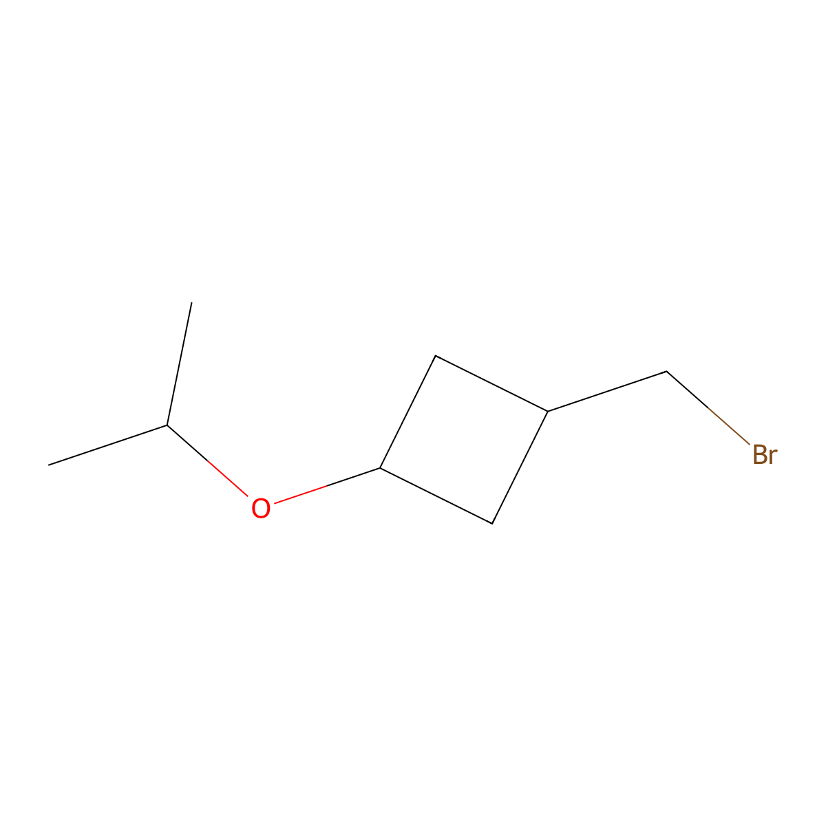 1-(Bromomethyl)-3-(propan-2-yloxy)cyclobutane molecular structure, CAS 2059935-12-3