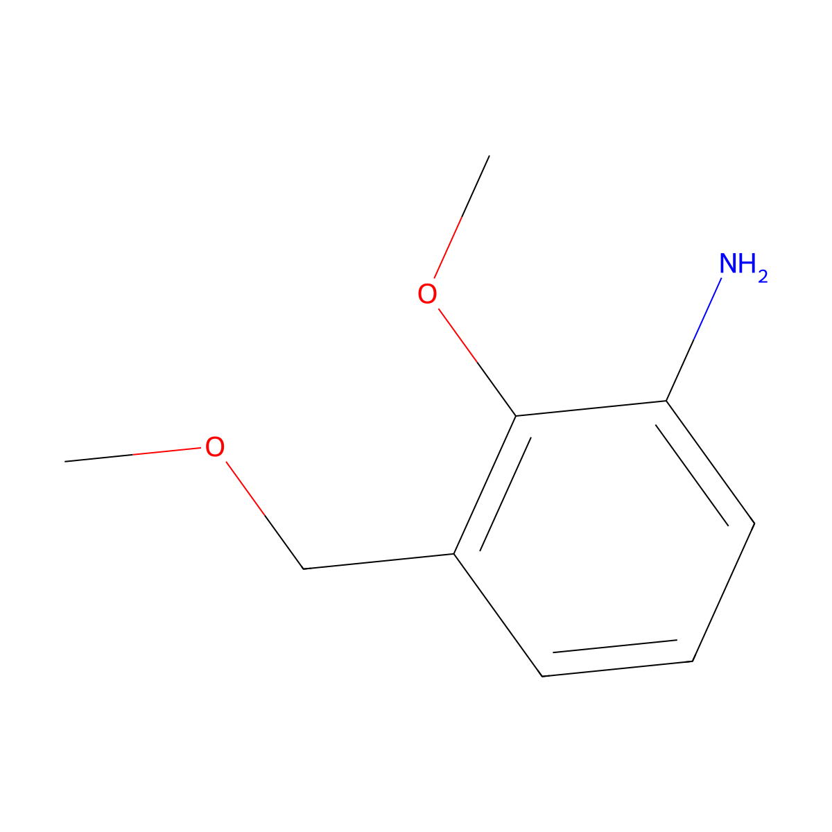 2-Methoxy-3-(methoxymethyl)aniline molecular structure, CAS 2059935-21-4