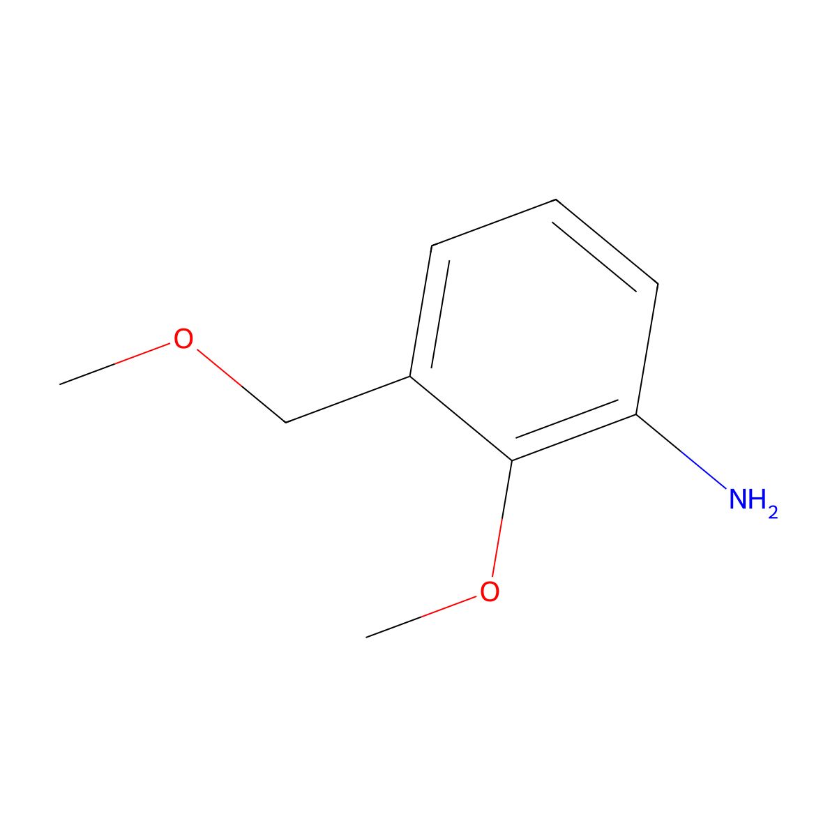 2-Methoxy-3-(methoxymethyl)aniline molecular structure, CAS 2059935-21-4