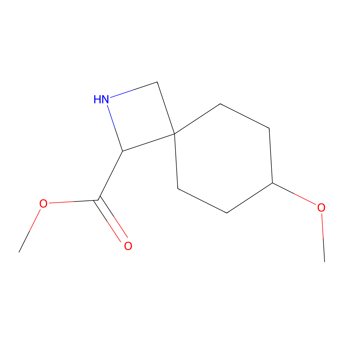 Methyl 7-methoxy-2-azaspiro[3.5]nonane-1-carboxylate molecular structure, CAS 2059935-23-6