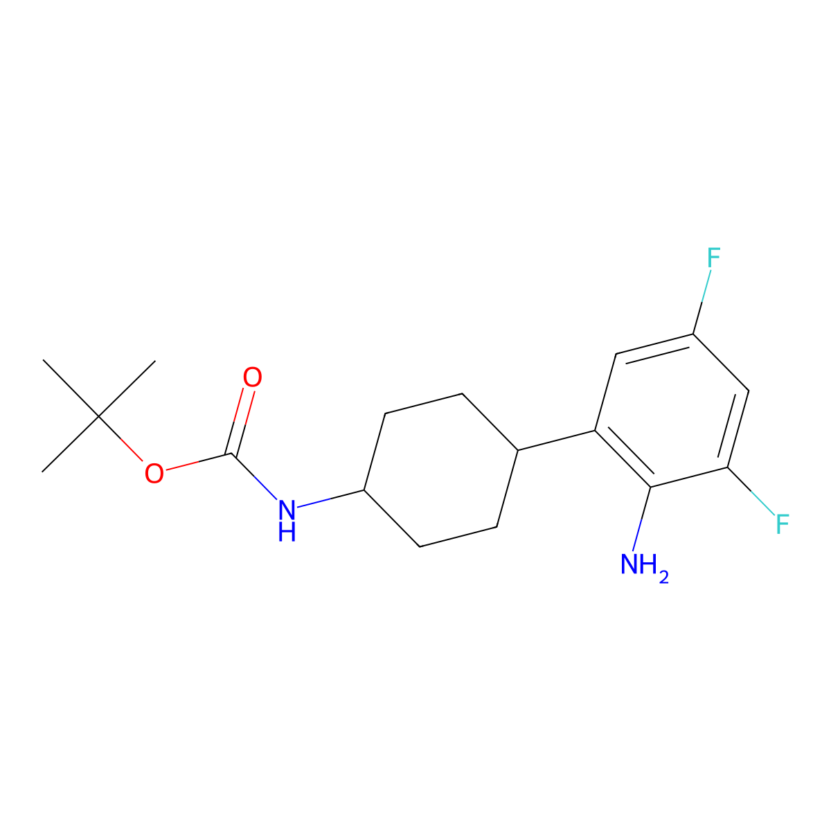 tert-Butyl N-[4-(2-amino-3,5-difluorophenyl)cyclohexyl]carbamate molecular structure, CAS 2059935-29-2