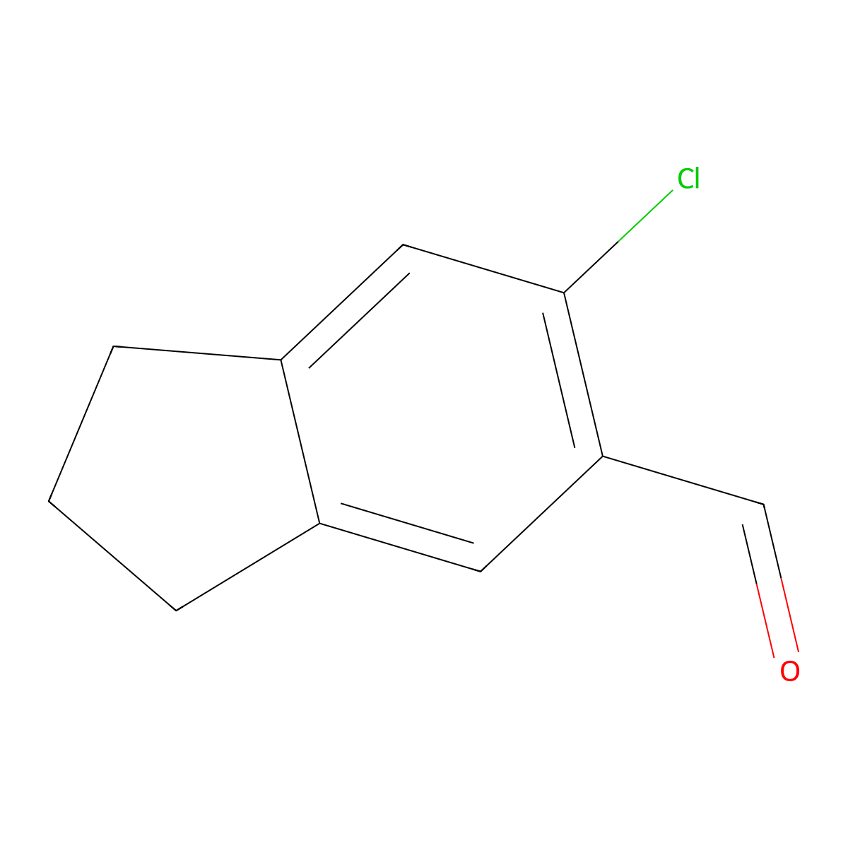 6-Chloro-2,3-dihydro-1H-indene-5-carbaldehyde molecular structure, CAS 2059935-37-2