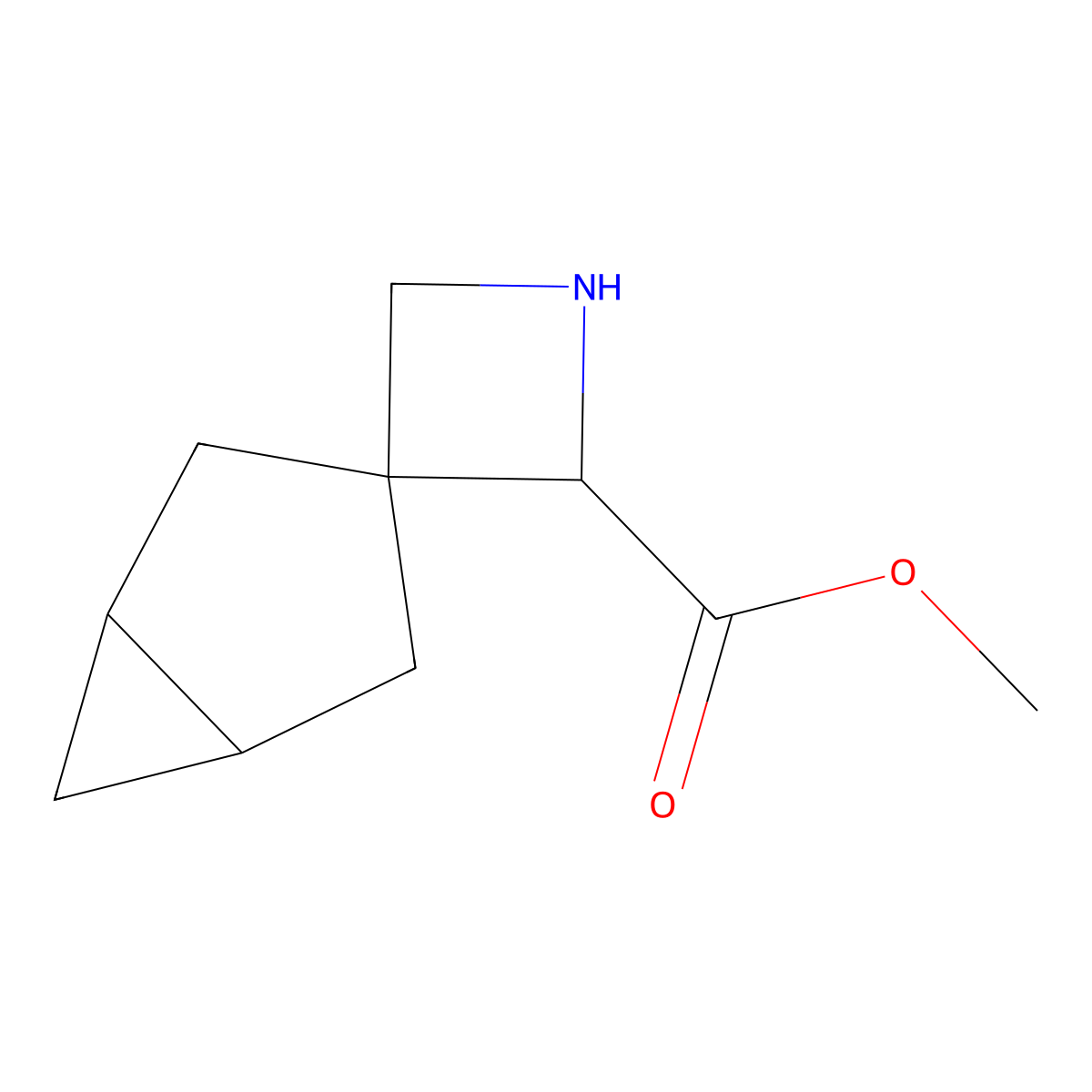 Methyl spiro[azetidine-3,3'-bicyclo[3.1.0]hexane]-2-carboxylate molecular structure, CAS 2059935-45-2