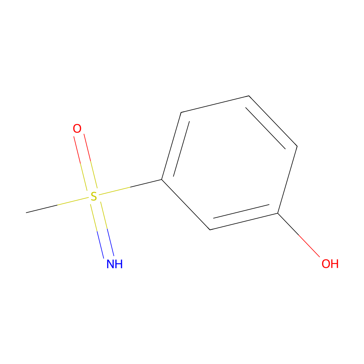 (3-Hydroxyphenyl)(imino)(methyl)-L6-sulfanone molecular structure, CAS 2059935-51-0