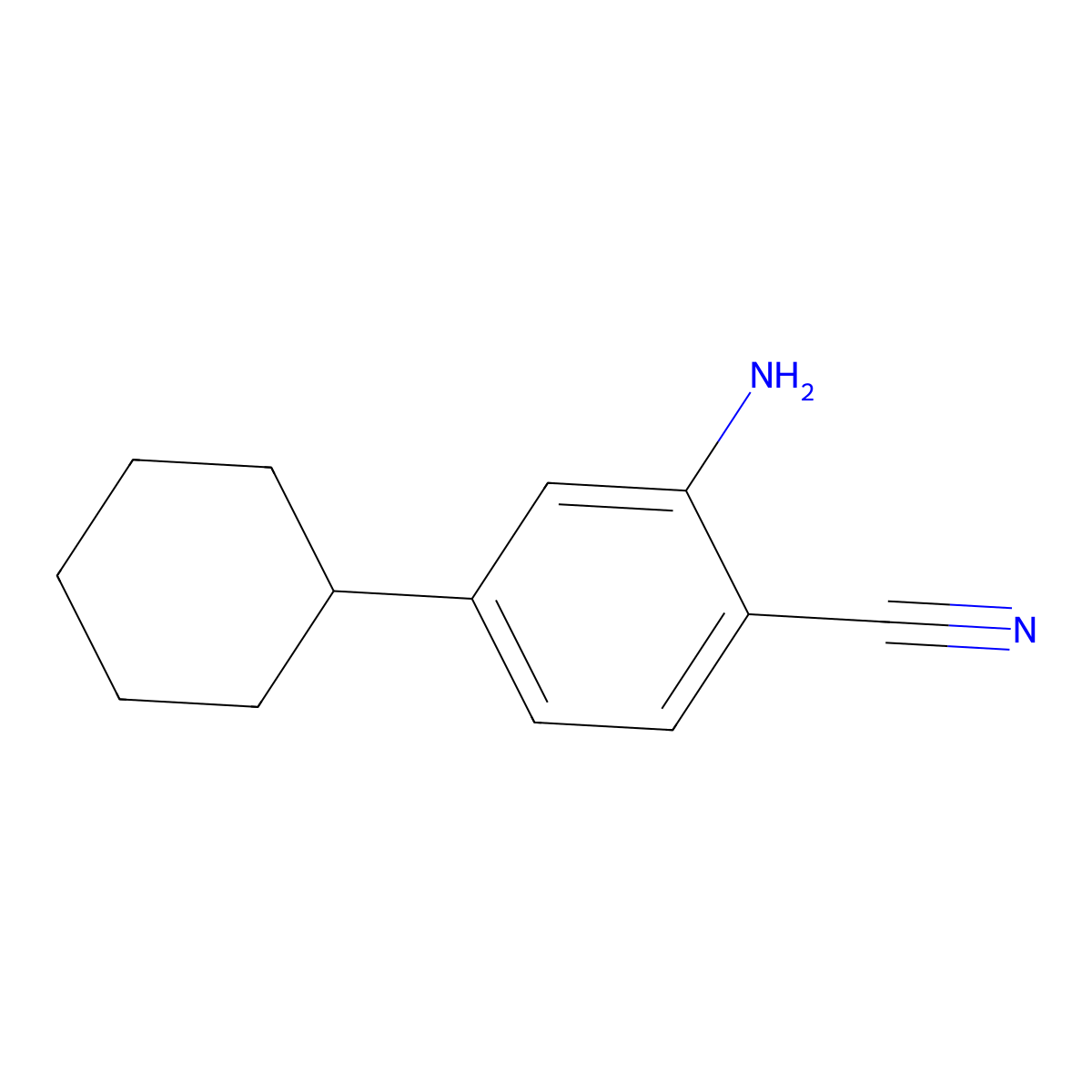 2-Amino-4-cyclohexylbenzonitrile molecular structure, CAS 2059935-53-2