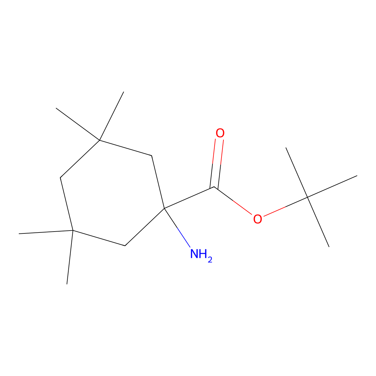 tert-Butyl 1-amino-3,3,5,5-tetramethylcyclohexane-1-carboxylate molecular structure, CAS 2059935-55-4