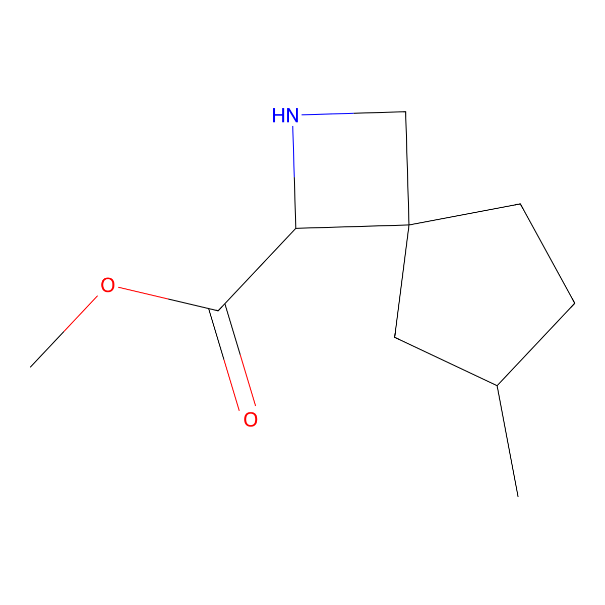 Methyl 6-methyl-2-azaspiro[3.4]octane-1-carboxylate molecular structure, CAS 2059935-58-7