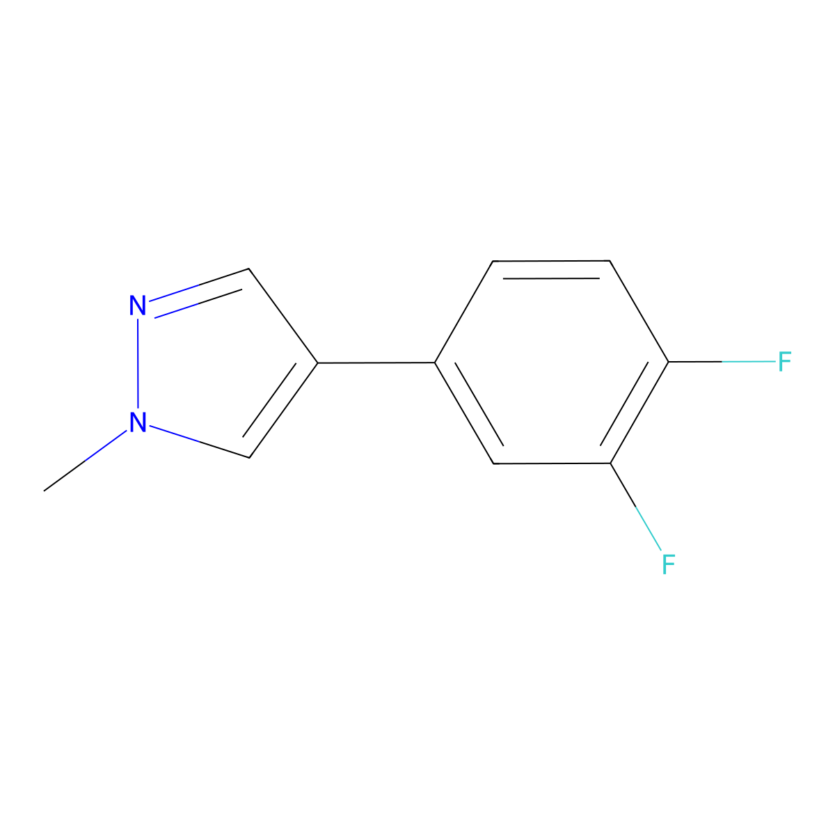 4-(3,4-Difluorophenyl)-1-methyl-1H-pyrazole molecular structure, CAS 2059935-60-1