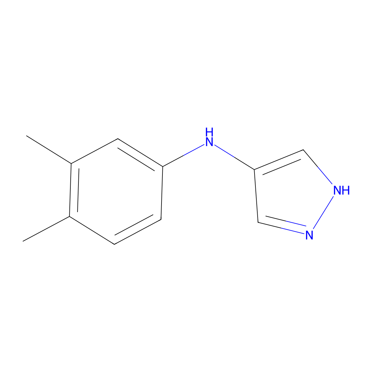 N-(3,4-Dimethylphenyl)-1H-pyrazol-4-amine molecular structure, CAS 2059935-65-6