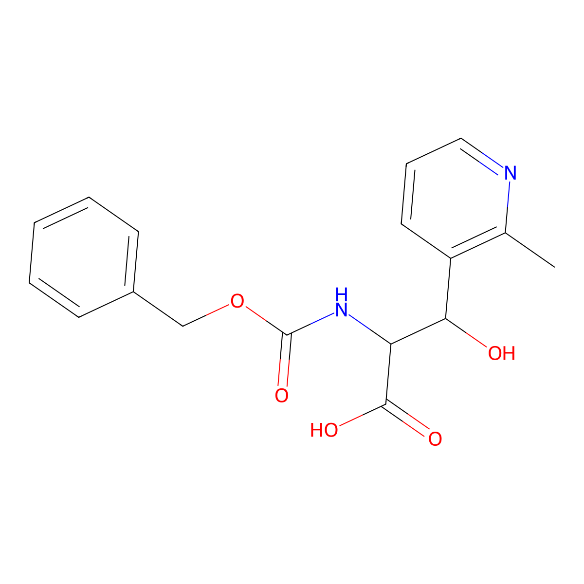 2-{[(Benzyloxy)carbonyl]amino}-3-hydroxy-3-(2-methylpyridin-3-yl)propanoic acid molecular structure, CAS 2059935-72-5
