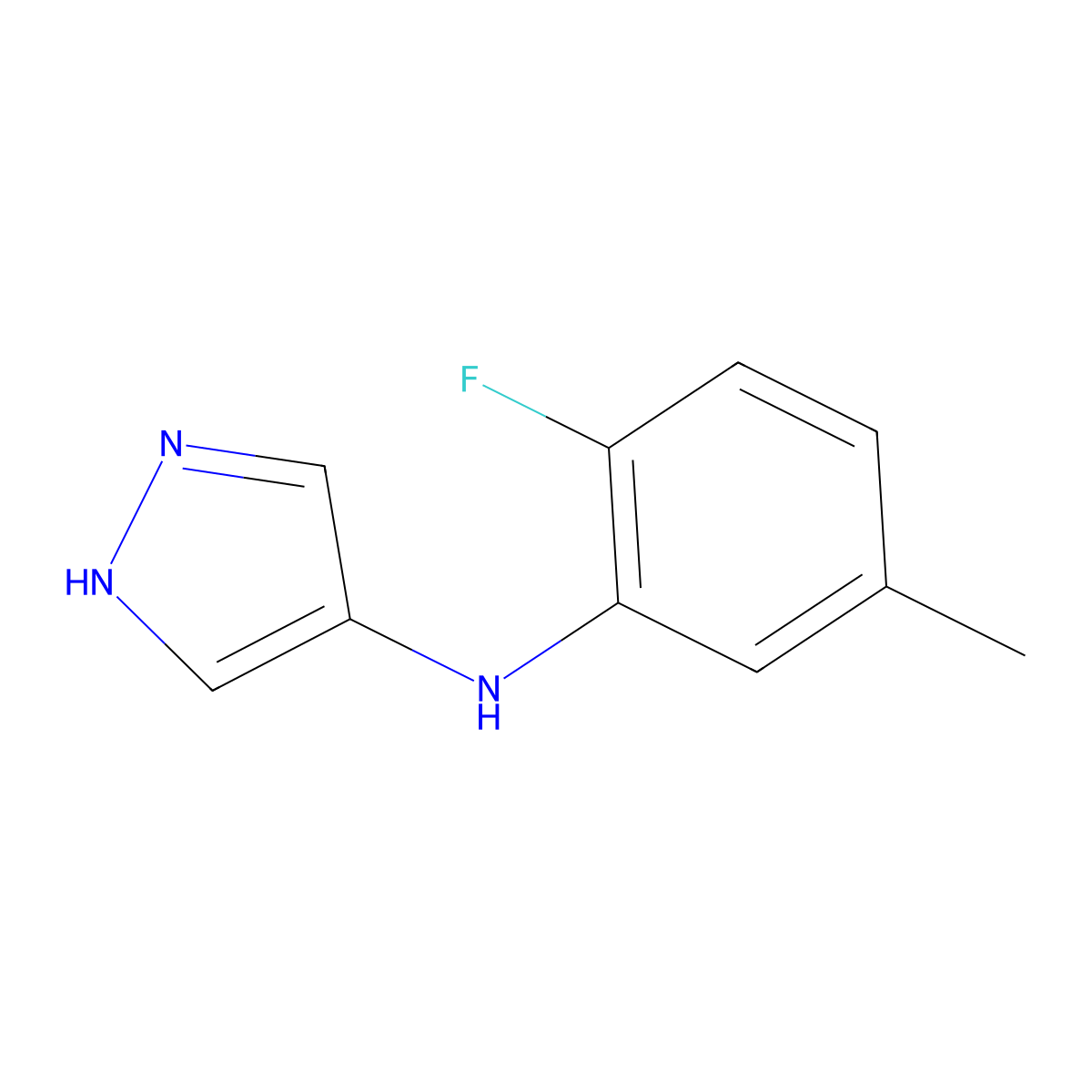 N-(2-Fluoro-5-methylphenyl)-1H-pyrazol-4-amine molecular structure, CAS 2059935-76-9