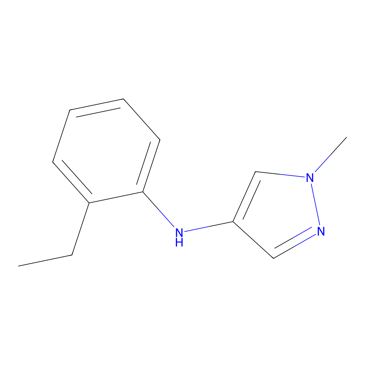 N-(2-Ethylphenyl)-1-methyl-1H-pyrazol-4-amine molecular structure, CAS 2059936-22-8