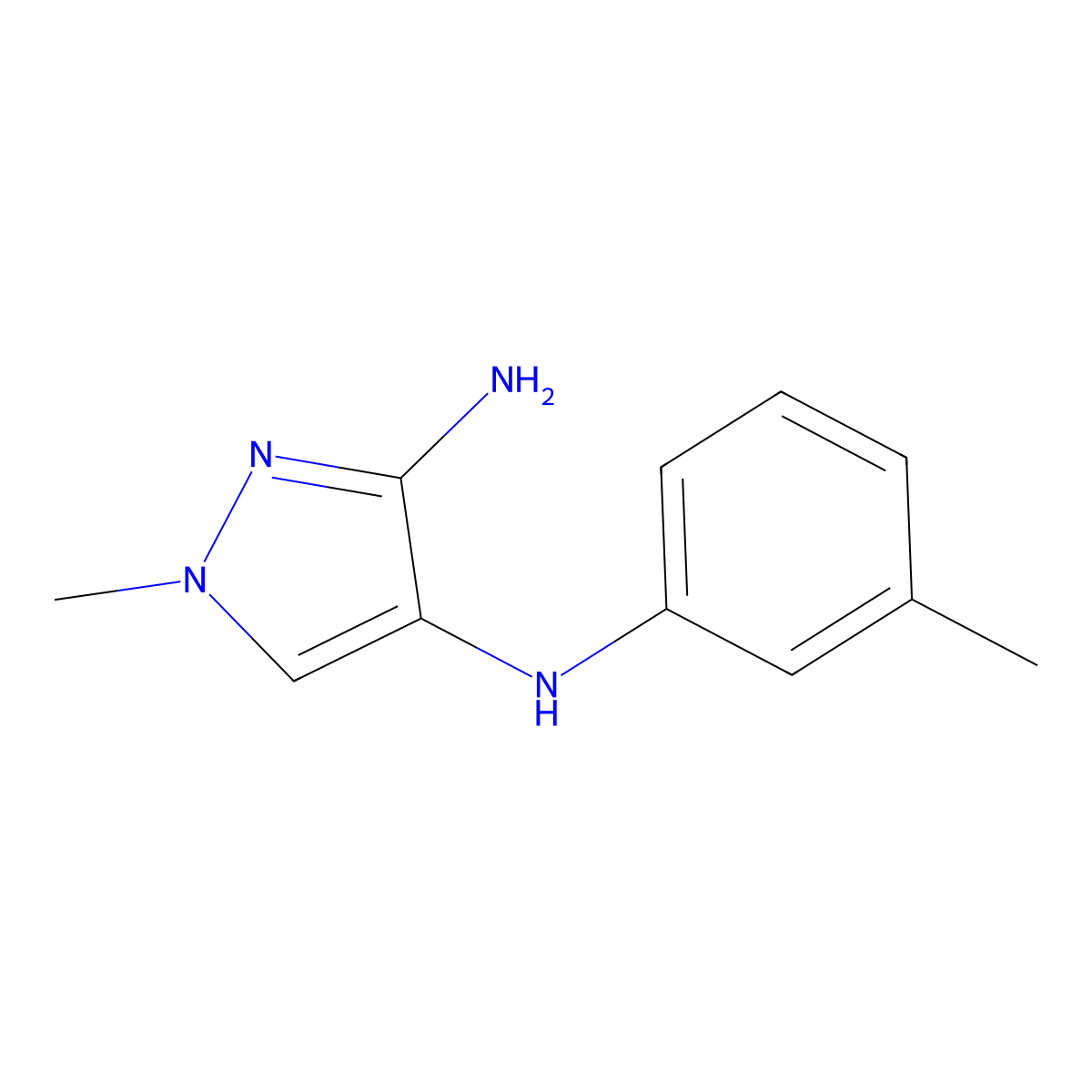 1-Methyl-N4-(3-methylphenyl)-1H-pyrazole-3,4-diamine molecular structure, CAS 2059936-30-8
