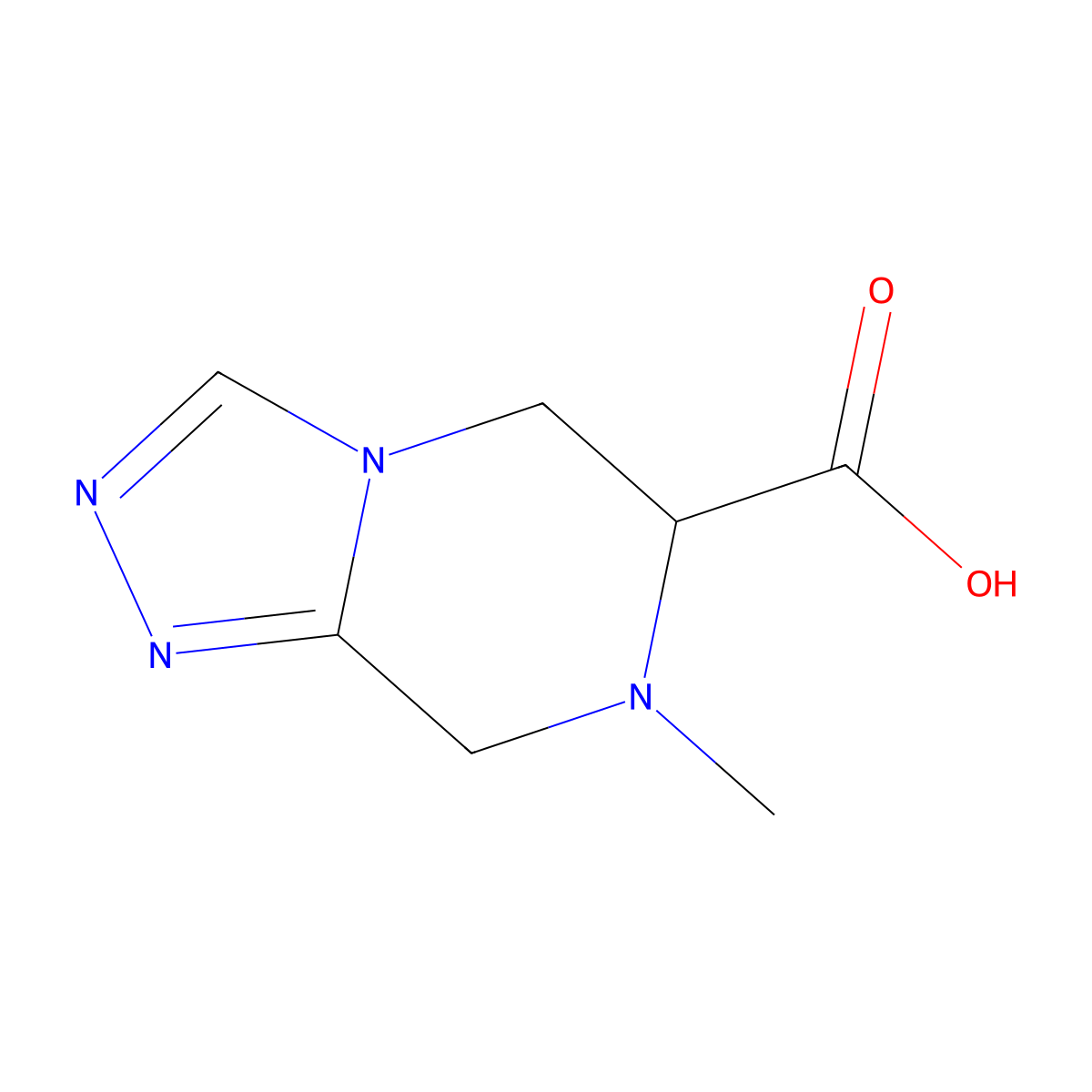 7-Methyl-5H,6H,7H,8H-[1,2,4]triazolo[4,3-a]pyrazine-6-carboxylic acid molecular structure, CAS 2059936-37-5