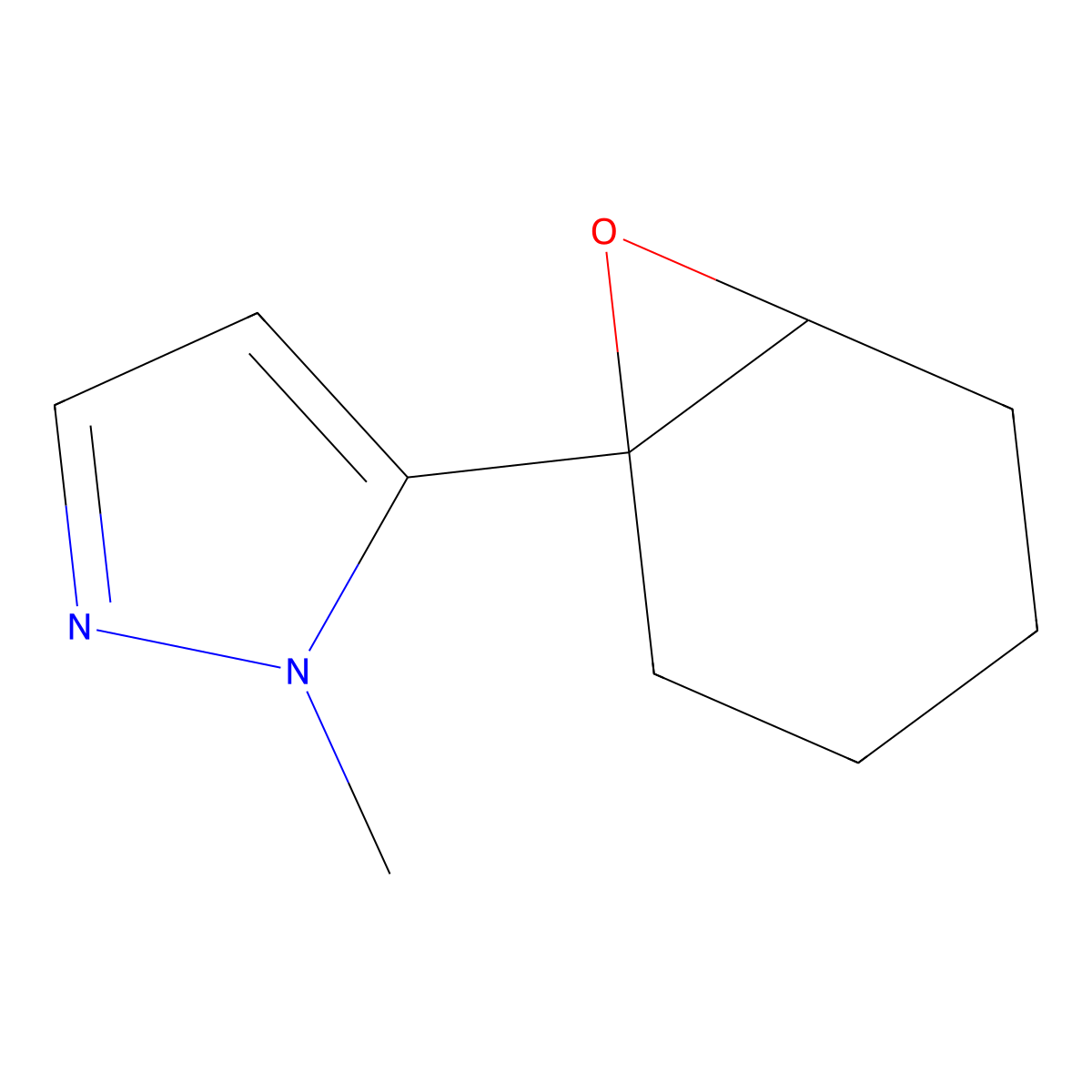 1-Methyl-5-{7-oxabicyclo[4.1.0]heptan-1-yl}-1H-pyrazole molecular structure, CAS 2059936-41-1