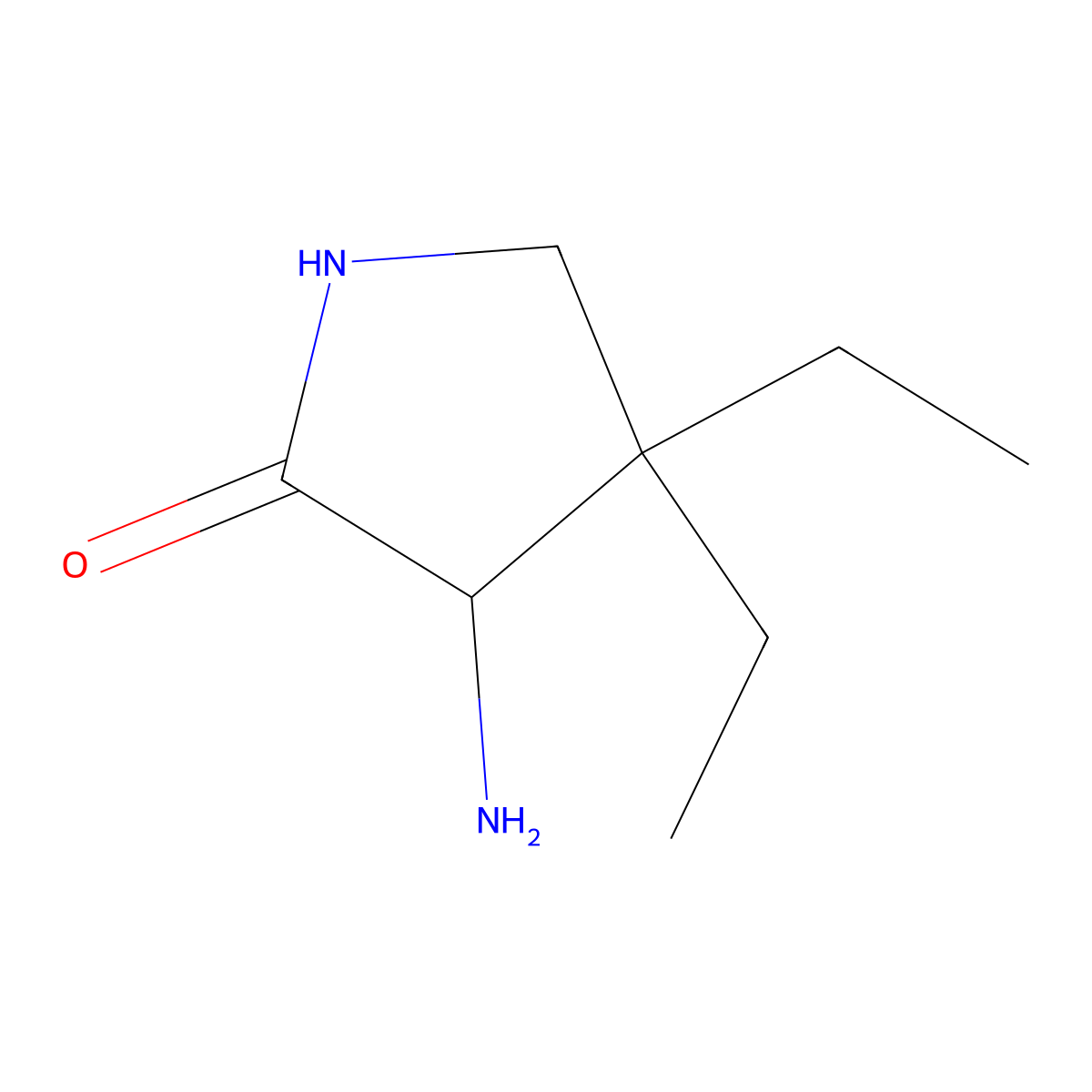 3-Amino-4,4-diethylpyrrolidin-2-one molecular structure, CAS 2059936-50-2