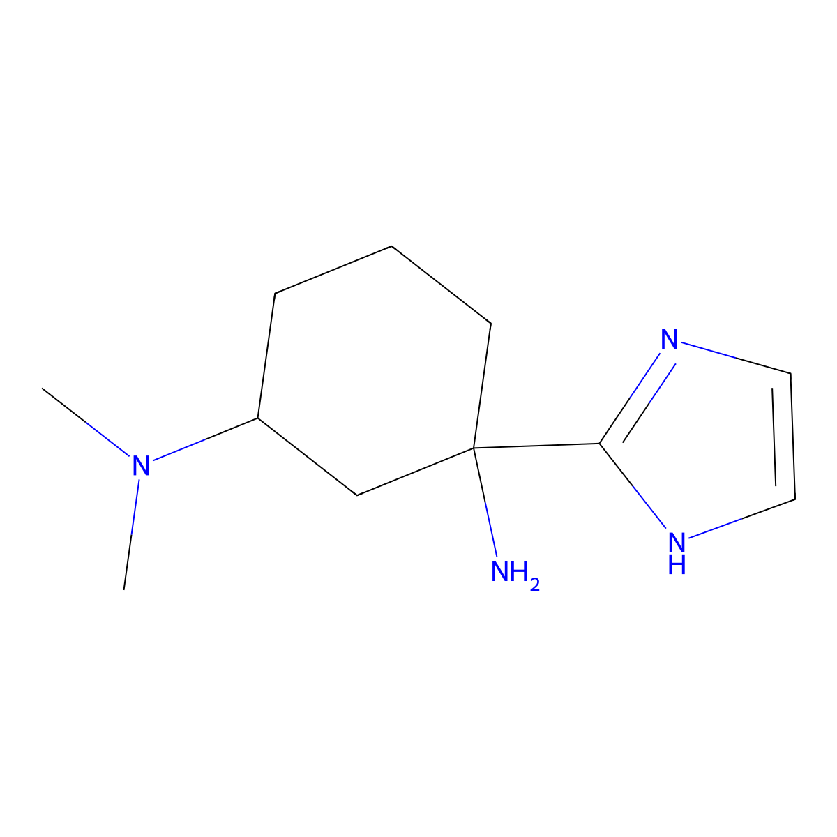 3-(1H-Imidazol-2-yl)-N1,N1-dimethylcyclohexane-1,3-diamine molecular structure, CAS 2059936-55-7